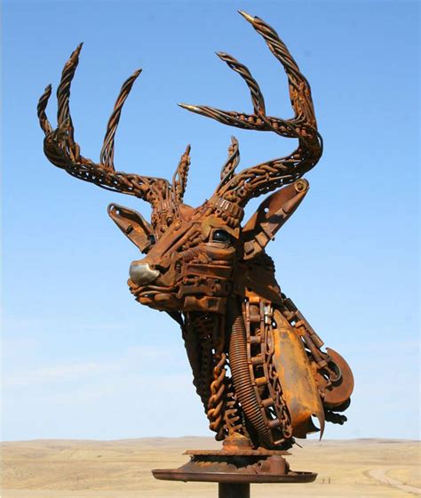 scrap metal animal sculptures